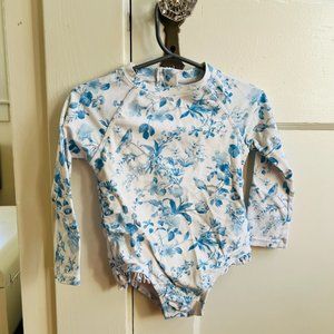 Edgehill Collection x Born on Fifth Girl's Long Sleeve Floral Print Swimsuit